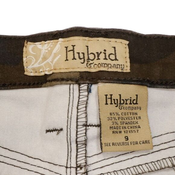 Hybrid & Company Camouflage Skinny Jeans Size 9 Juniors Green Stretch 28 x 28 - Picture 7 of 9